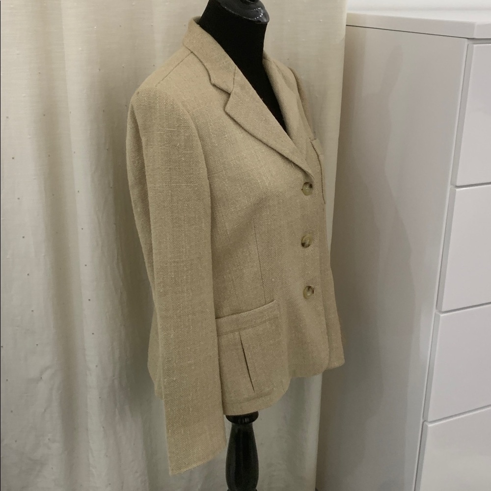 Ralph Lauren Tan Silk Jacket/Blazer size 14 - Picture 6 of 17